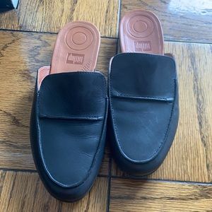 Fitflop Black Leather Mules